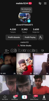 2300 TAKİPÇİLİ TİKTOK HESAP