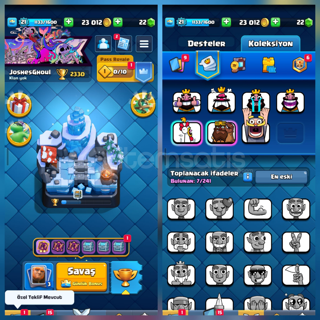 2330Kupa 51Kart 7İfade 1Kule İsimHakkı 2330Kupa 51Kart 7İfade 1Kule İsimHakkı