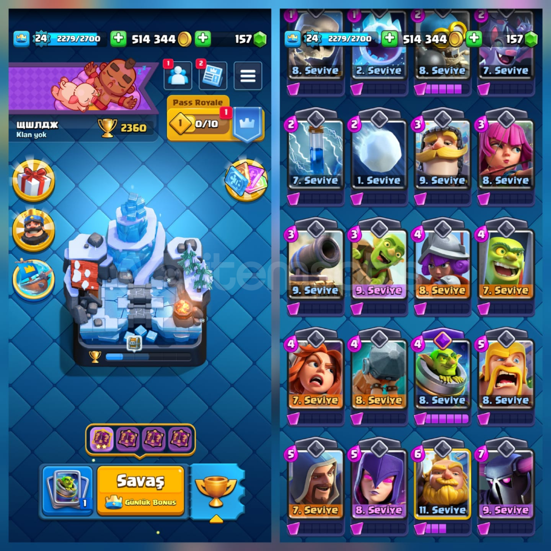 2360Kupa 49Kart 1Evrim 10İfade 3Kule 2360Kupa 49Kart 1Evrim 10İfade 3Kule