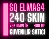 240 Skin / Dia4 / Full Champ / 75k Öz / 400rp