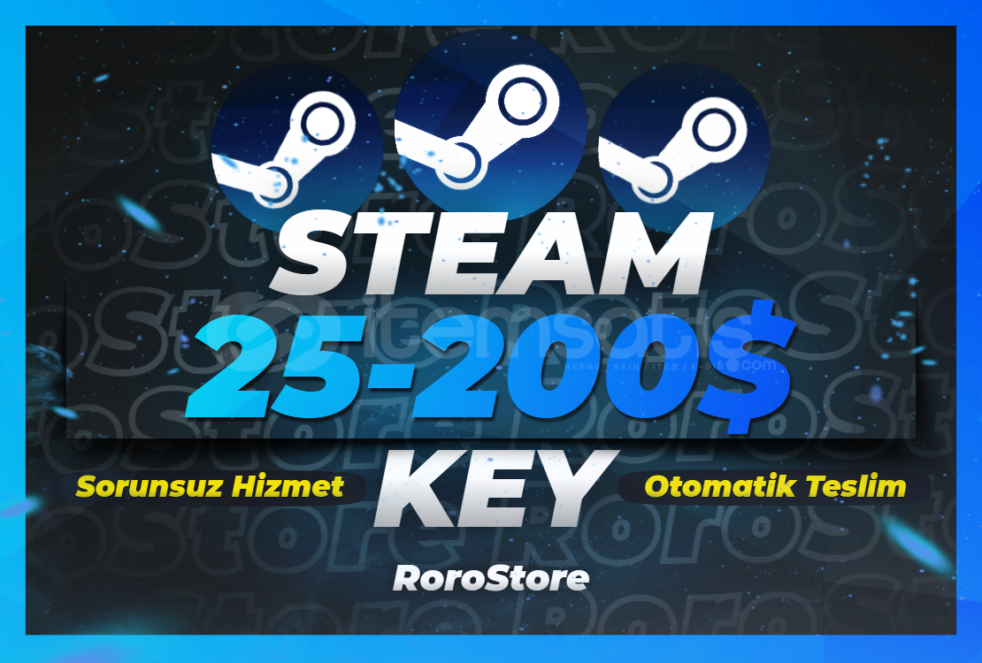 ⭐ 25$ - 200$ ⭐ (+1000₺) Steam Random Key ⭐ 25$ - 200$ ⭐ (+1000₺) Steam Random Key