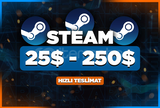 25$ - 250$ Arası Steam Key 