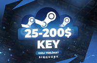 ⭐ 25$ - 200$ (+1000₺) Steam Key