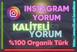 25 Ad. Instagram Yorum %100 Organik Türk Hesap