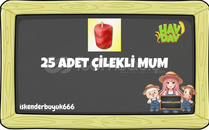 25 ADET ÇİLEKLİ MUM