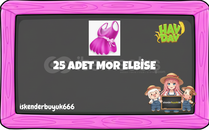25 ADET MOR ELBİSE