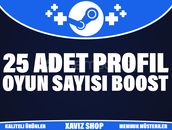 25 Adet Steam Profil Oyun Sayısı Yükselten Key