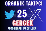 25 ADET TWİTTER X ORGANİK TAKİPÇİ GARANTİLİ