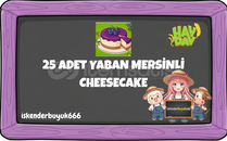 25 ADET YABAN MERSİNLİ CHEESECAKE