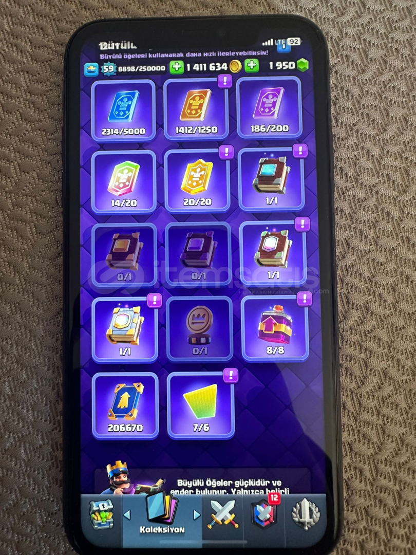 25 ELİT 15 EVRİM +15 K KUPA 59 SEVİYE 25 ELİT 15 EVRİM +15 K KUPA 59 SEVİYE