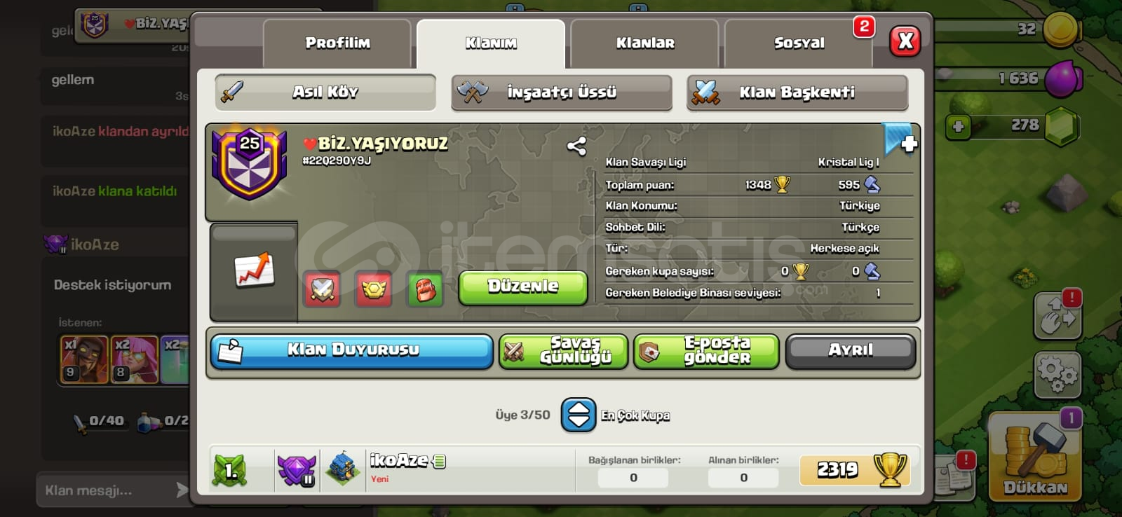 25 LVL BİZ YAŞIYORUZ KLANI  25 LVL BİZ YAŞIYORUZ KLANI