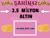 2.5 M ALTIN(AĞILDA EN AZ 200 BOŞ YER ŞART)