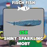 25 x adet Fisch Sparkling Shiny Moby