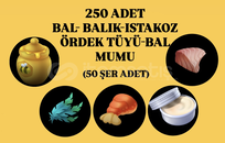 250 ADET BAL BALIK ISTAKOZ TÜY BAL MUMU