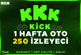 250 Aktif İzleyici | 1 Hafta | Garanti | Kick