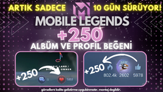 +250 Albüm & Profil Beğeni