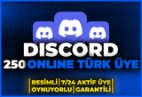 ⭐[GARANTİLİ] 250 DİSCORD 7/24 AKTİF TÜRK ÜYE⭐