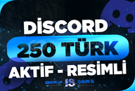 ⭐250 Discord 7/24 Aktif Türk Üye - RESİMLİ⭐