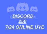 250 Discord 7/24 Aktif Üye 