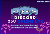 250 Discord 7/24 Aktif ÜYE | GARANTİ + ANINDA |