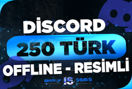 ⭐250 Discord Offline Türk Üye - RESİMLİ⭐