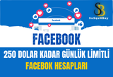 250 Dolar Kadar Günlük Limit FAcebook Hesap