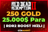 ⭐️250 Gold + 25.000$ RDR2 Online Boost⭐️