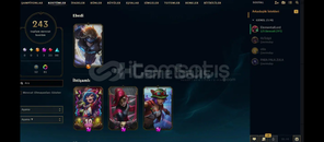 +250 kostüm LoL hesabı 