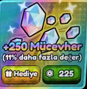 +250 Mücevher +250 Mücevher