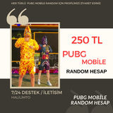 250 TL DODPDOLU RİSKLİ +++ PUBG MOBİL RANDOM