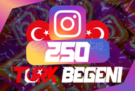 ⭐ 250 TÜRK Beğeni ⚡ Instagram