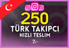 ⭐250 TÜRK GERÇEK TAKİPÇİ [HIZLI TESLİMAT]⭐