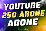 250 YOUTUBE ABONE GARANTİLİ