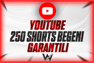 250 YOUTUBE SHORTS BEĞENİ KALİTELİ ANINDA