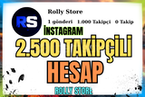 ⚡2.500 Adet Takipçili İnstagram Hesabı HIZLI ⚡
