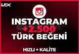 ⭐ 2500 İnstagram Türk Beğeni Hizmeti