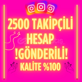 ⭐2500 TAKİPÇİLİ GÖNDERİLİ ÖNE ÇIKANLI HESAP⭐