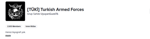 2.500 ÜYELİ 23 ROLLÜ ASKER GRUBU