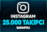 25.000 Takipçi Instagram Garantili