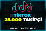 25.000 Takipçi TikTok | Garanti | ANLIK