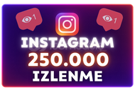 ⭐+250.000 İZLENME / ANINDA / GARANTİLİ⭐