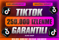 ⭐ 250.000 Tiktok İzlenme [Garantili] ⭐