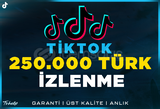 250.000 Türk İzlenme TikTok | Garanti | #1