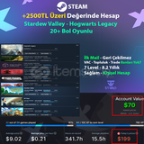 +2500TL Değerinde İlk Mailli | 20+ Bol Oyunlu