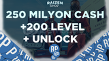 250M Cash + 200 Level + FULL Unlock | SAFE