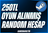 ⭐️+250TL Oyun Alınmış Random Hesap⭐️