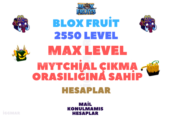 Roblox > Conta Blox Fruit LVL MAX(2550), FRUTAS PERMANENTES E ITENS  RARÍSSIMOS!!!