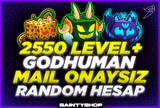 ⭐2550 Level + Godhuman | MAİLSİZ HESAPLAR (BF)⭐