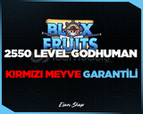 ⭐2550 LEVEL KIRMIZI MEYVE+GODHUMAN GARANTİLİ⭐