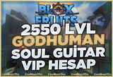 2550 Max Level + Godhuman + Soulguitar (BF)